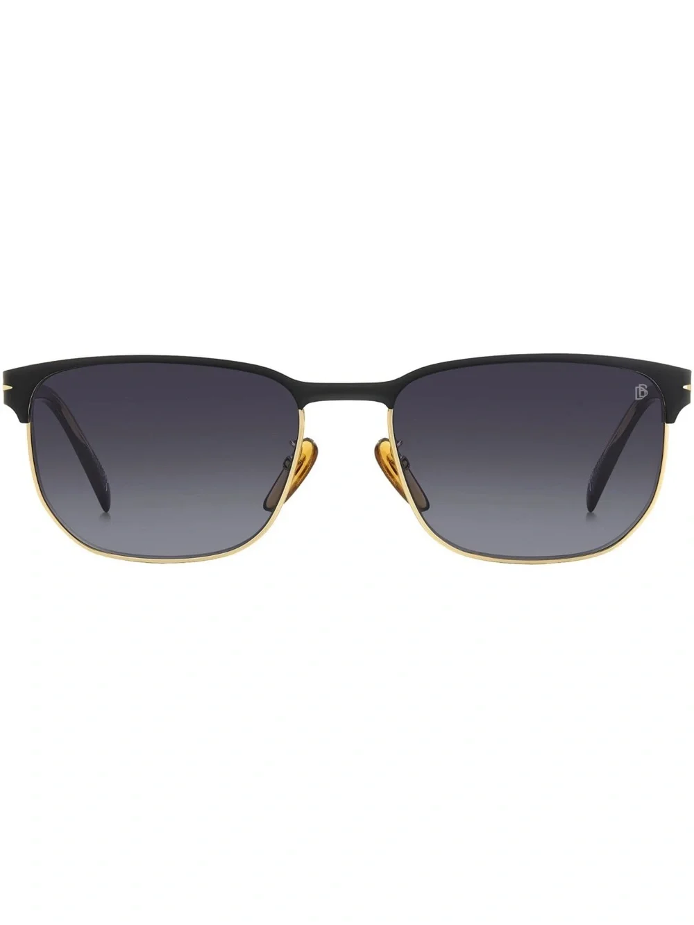 David Beckham DB1131S 0146 90 Matte Black Gold Soft Square Sunglasses Flex Hinge